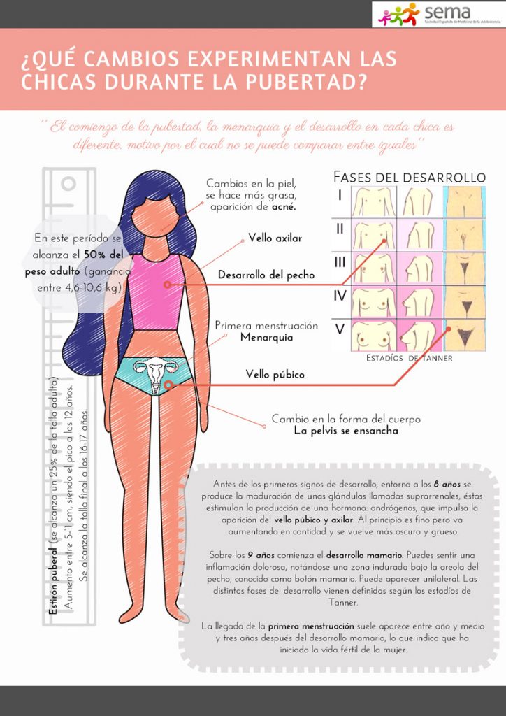 enseñar Portavoz eficiencia Pubertad en las chicas: son normales estos cambios - ADOLESCENCIASEMA |  Sociedad Española de Medicina de la Adolescencia